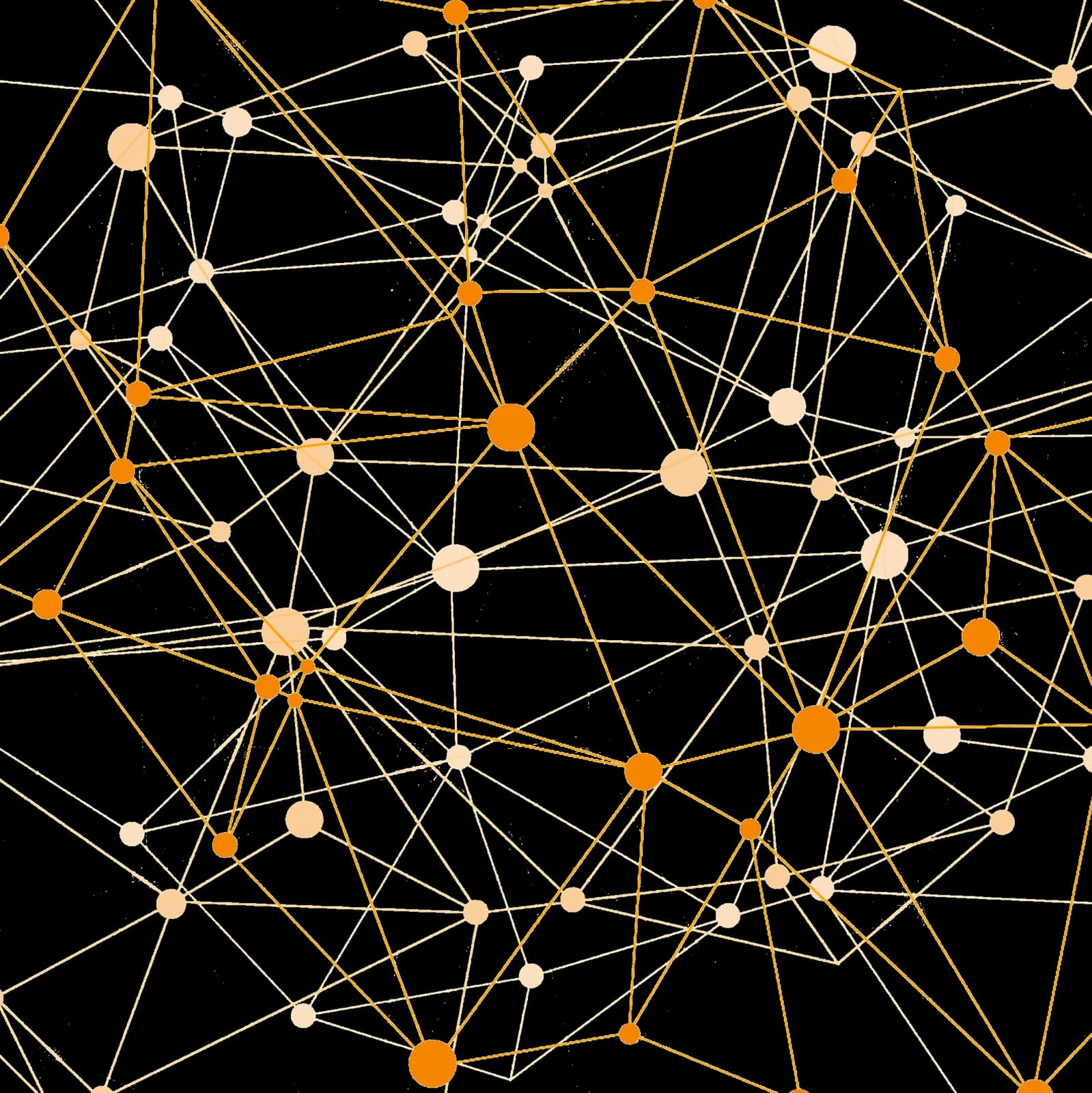 Connected digital network illustrating business AI