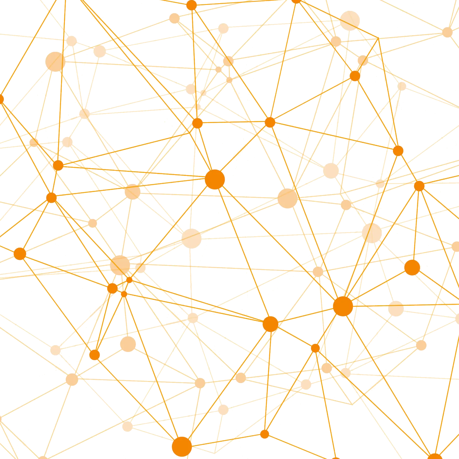 Connected digital network illustrating business AI